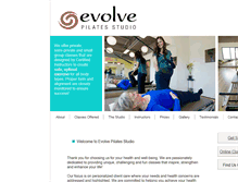 Tablet Screenshot of evolvepilatesstudio.com